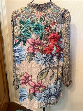 💎💎💎BOGOHO💎💎💎Aratta Paisley Button-Down Shirt w/3 D Embellishments-Medium